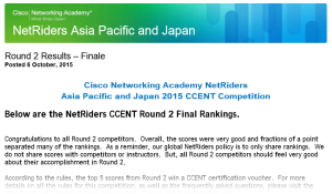 Hasil NetRiders Ronde 2