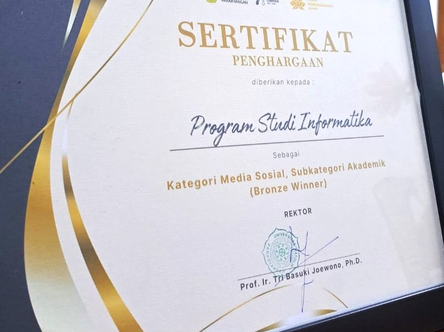 Perkuat Eksistensi Digital, Prodi Informatika UNPAR Raih Bronze Winner di Kategori Media Sosial